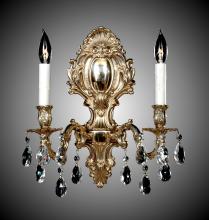 American Brass & Crystal WS9424-A-01G-PI - Two Light Wall Sconce